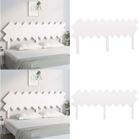 Cabecero de cama madera maciza de pino blanco 178x3x80,5 cm - Madera de pino - Diseño rústico