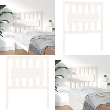 Cabecero de cama madera maciza de pino blanco 80,5x4x100 cm - Madera de pino - Diseño rústico