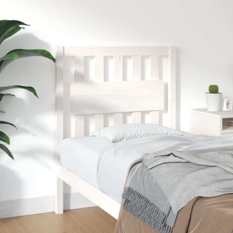 Cabecero de cama madera maciza de pino blanco 80,5x4x100 cm vidaXL