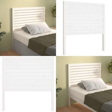 Cabecero de cama madera maciza de pino blanco 81x4x100 cm - Madera de pino - Cabecero de cama de madera