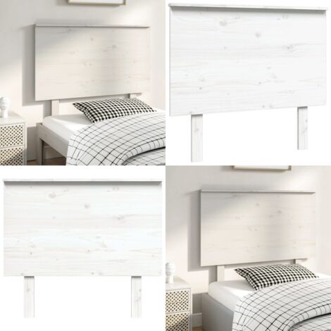 Cabecero de cama madera maciza de pino blanco 94x6x82,5 cm - Madera de pino - Diseño rústico