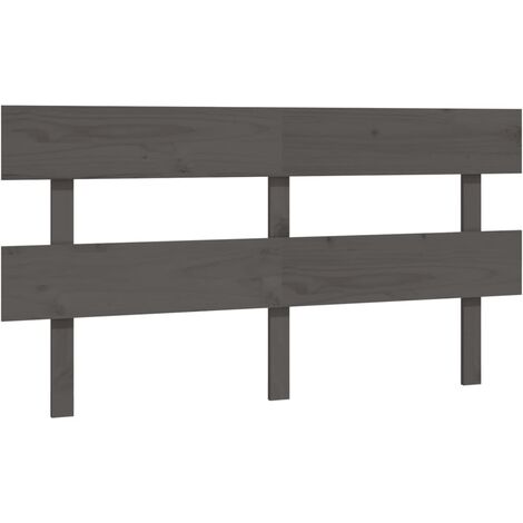 Cabecero de cama madera maciza de pino gris 154x3x81 cm vidaXL