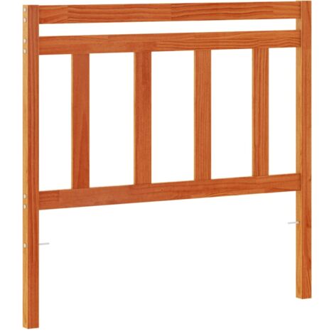 Cabecero de cama madera maciza de pino marrón cera 100 cm vidaXL