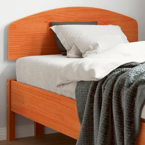 Cabecero de cama madera maciza de pino marrón cera 100 cm vidaXL