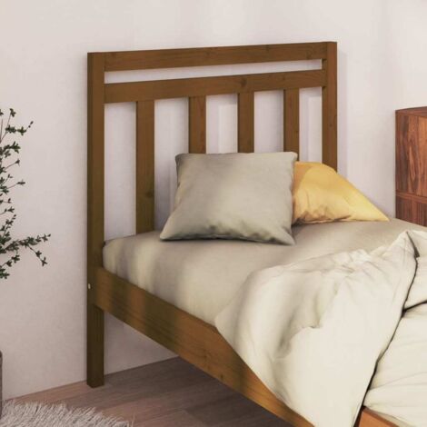 Cabecero de cama madera maciza de pino marrón miel 106x4x100 cm vidaXL