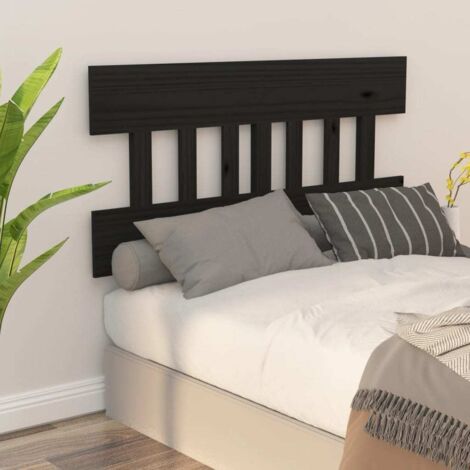Cabecero de cama madera maciza de pino negro 183,5x3x81 cm vidaXL