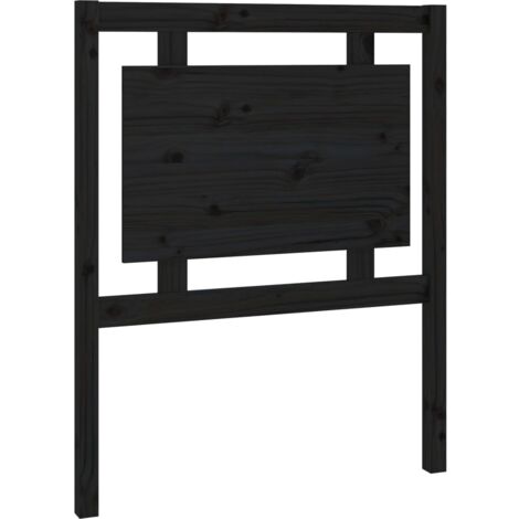 Cabecero de cama madera maciza de pino negro 80,5x4x100 cm vidaXL