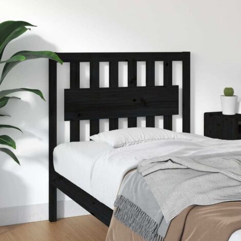 Cabecero de cama madera maciza de pino negro 95,5x4x100 cm vidaXL