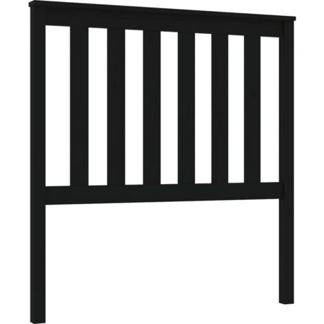 Cabecero de cama madera maciza de pino negro 96x6x101 cm vidaXL