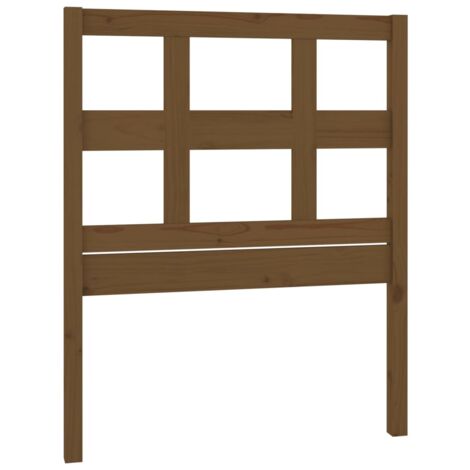 Cabecero de cama madera maciza pino marrón miel 105,5x4x100 cm vidaXL