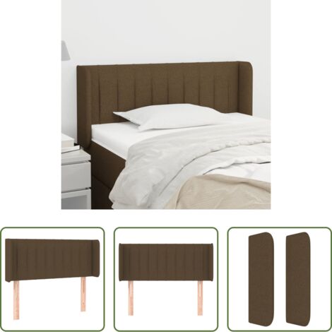 Cabecero de cama marrón -  Cabecero de tela marrón oscuro 83x16x78/88 cm