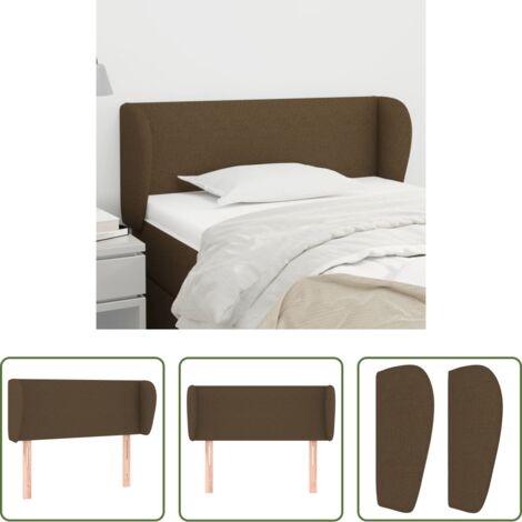 Cabecero de cama marrón -  Cabecero de tela marrón oscuro 83x23x78/88 cm