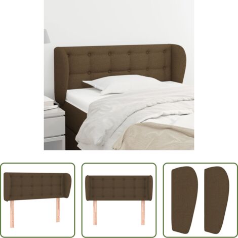 Cabecero de cama marrón -  Cabecero de tela marrón oscuro 83x23x78/88 cm