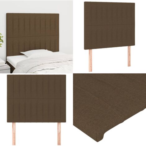 Cabecero de cama marrón oscuro 80x5x118/128 cm Tela - Cabecero marrón oscuro - Cabecero de cama marrón