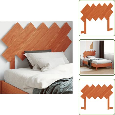Cabecero de cama marrón - vidaXL Cabecero de cama madera maciza de pino marrón cera 100 cm - Cabecero de cama de pino