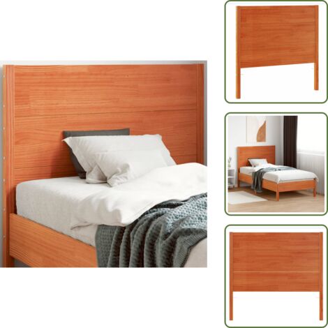 Cabecero de cama marrón - vidaXL Cabecero de cama madera maciza de pino marrón cera 100 cm - Cabecero de cama de pino