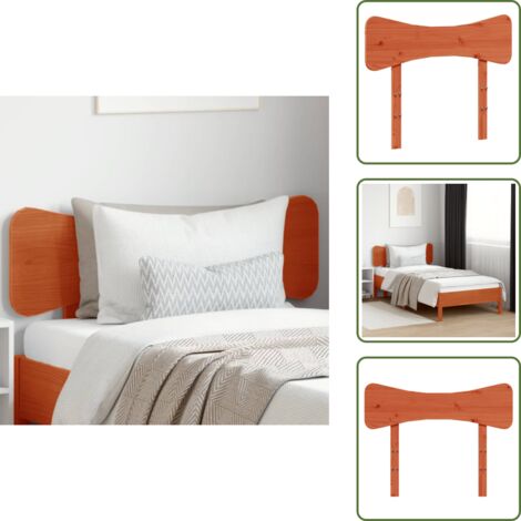 Cabecero de cama marrón - vidaXL Cabecero de cama madera maciza de pino marrón cera 100 cm - Cabecero de cama de pino