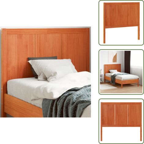 Cabecero de cama marrón - vidaXL Cabecero de cama madera maciza de pino marrón cera 100 cm - Cabecero de cama de pino