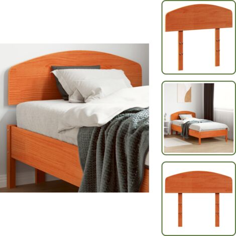 Cabecero de cama marrón - vidaXL Cabecero de cama madera maciza de pino marrón cera 100 cm - Cabecero de cama de pino