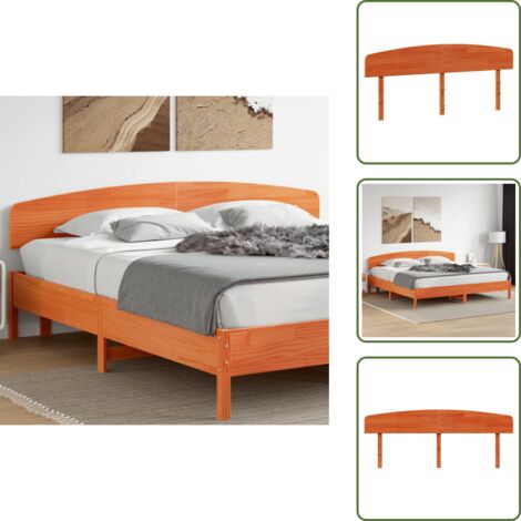 Cabecero de cama marrón - vidaXL Cabecero de cama madera maciza de pino marrón cera 180 cm - Cabecero de cama de pino