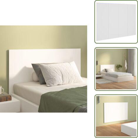Cabecero de cama para dormitorio - vidaXL Cabecero de cama madera contrachapada blanco 120x1,5x80 cm -