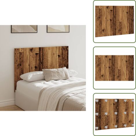 Cabecero de cama para dormitorio - vidaXL Cabecero de cama madera de ingeniería envejecida 120x1,5x80 cm -