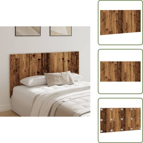 Cabecero de cama para dormitorio - vidaXL Cabecero de cama madera de ingeniería envejecida 160x1,5x80 cm -