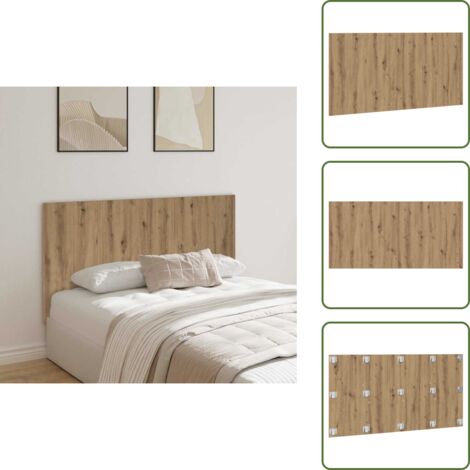 Cabecero de cama para dormitorio - vidaXL Cabecero de cama madera ingeniería roble artisan 160x1,5x80 cm -