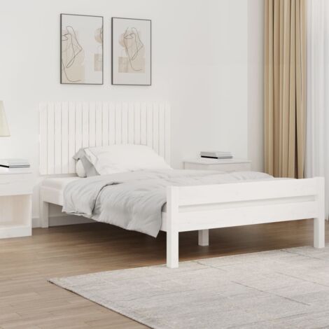 Cabecero de cama pared madera maciza pino blanco 127,5x3x60 cm vidaXL