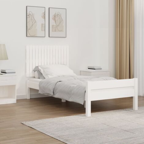 Cabecero de cama pared madera maciza pino blanco 95,5x3x60 cm vidaXL