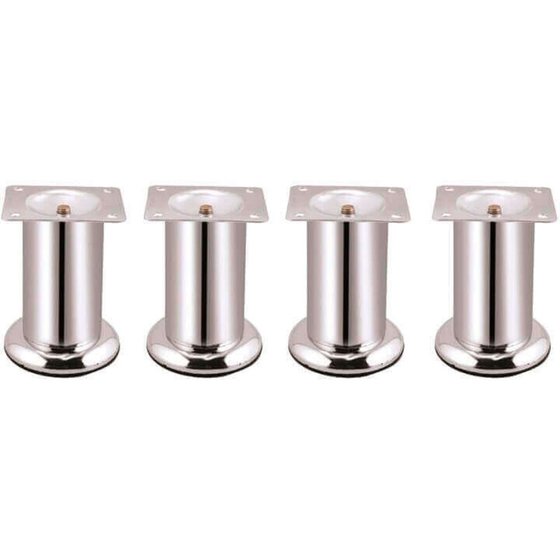 

Patas para somier y tapi INOX 15 cm | 4 patas metalicas Titanio