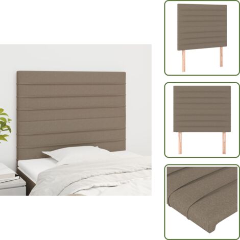 Cabecero de cama resistente - vidaXL Cabecero de cama gris topo 90x5x118/128 cm Tela - Cabecero de cama con patas