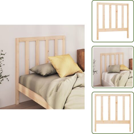 Cabecero de cama rústico - vidaXL Cabecero de cama madera maciza de pino 95x4x100 cm - Cabecero de cama de pino macizo