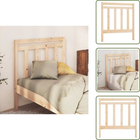Cabecero de cama rústico - vidaXL Cabecero de cama madera maciza de pino 95x4x100 cm - Cabecero de cama de pino macizo