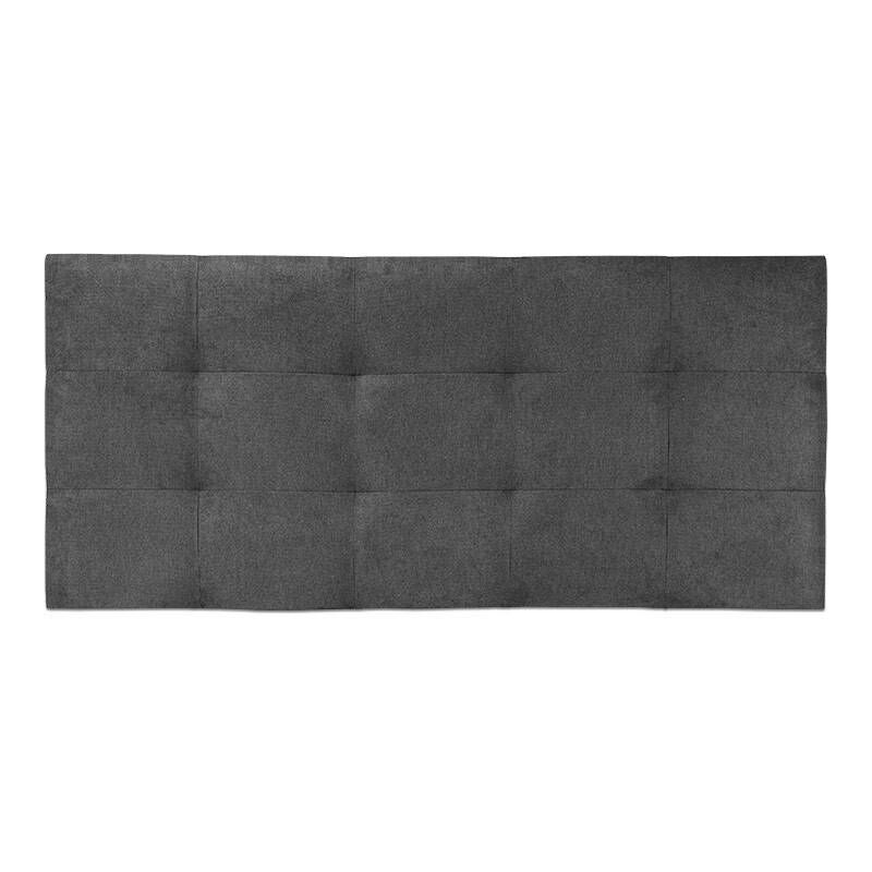 

Cabecero de cama Tapizado acolchado de dormitorio con capitoné modelo Tablet en Tela Antimanchas Essence Gris Antracita 106 x 70 cm para camas de 90