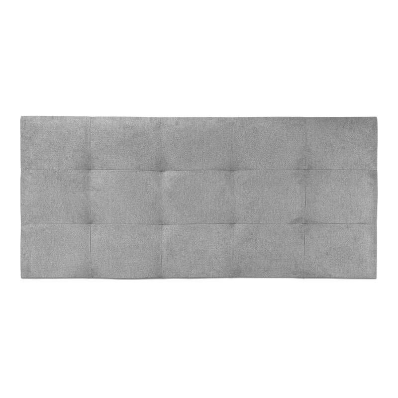 

Cabecero de cama Tapizado acolchado de dormitorio con capitoné modelo Tablet en Tela Antimanchas Essence Gris Claro 91 x 70 cm para camas de 80 ó 90