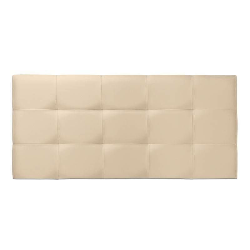 

Cabecero de cama Tapizado acolchado de dormitorio con capitoné modelo Tablet en Polipiel Crudo 91 x 70 cm para camas de 80 ó 90