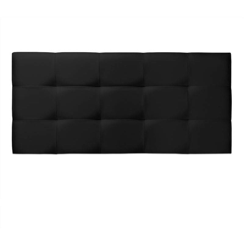 

Cabecero de cama Tapizado acolchado de dormitorio con capitoné modelo Tablet en Polipiel Negro 180 x 70 cm para camas de 160 ó 180