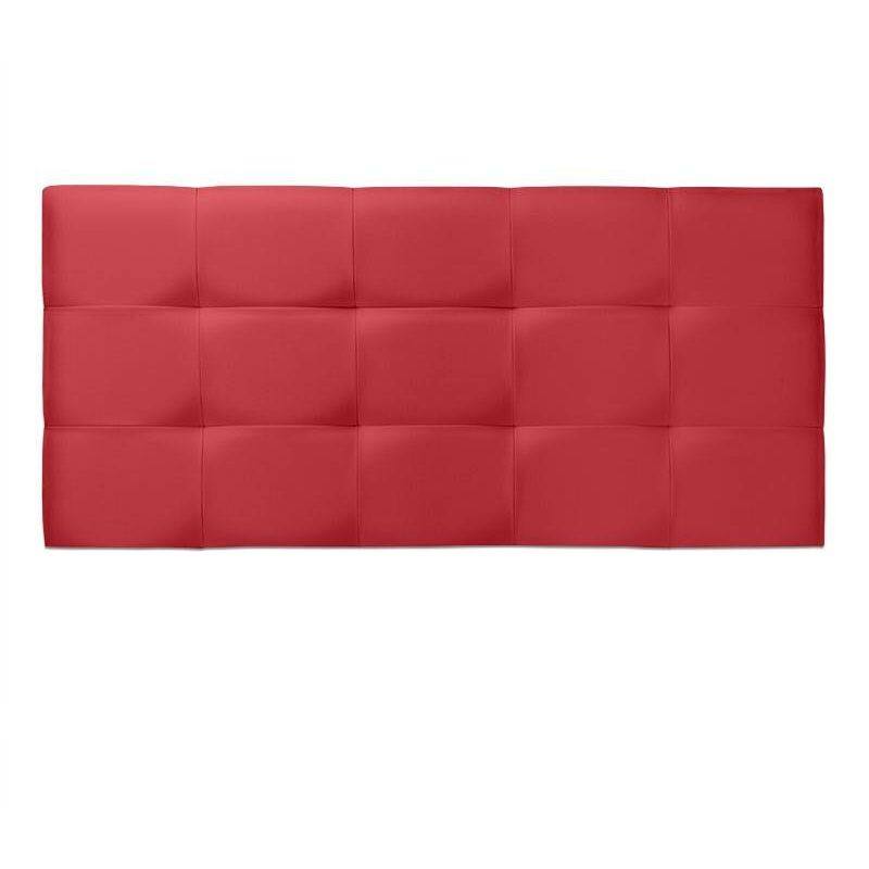 

Cabecero de cama Tapizado acolchado de dormitorio con capitoné modelo Tablet en Polipiel Rojo 151 x 70 cm para camas de 135 ó 150