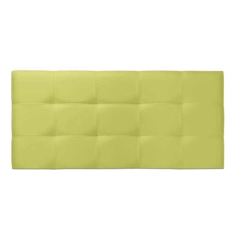 

Cabecero de cama Tapizado acolchado de dormitorio con capitoné modelo Tablet en Polipiel Verde 91 x 70 cm para camas de 80 ó 90