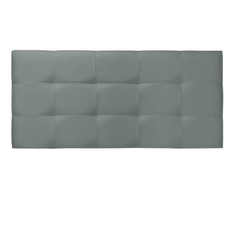 

Cabecero de cama Tapizado acolchado de dormitorio con capitoné modelo Tablet en Polipiel Gris 91 x 70 cm para camas de 80 ó 90