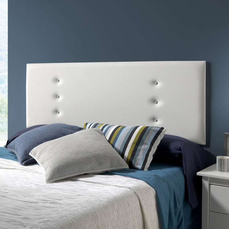 

Cabecero De Cama Tapizado ASIER Blanco 160x55