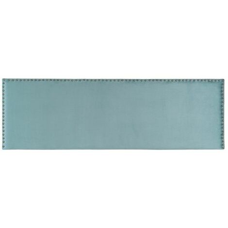 Cabecero de cama tapizado terciopelo Azul claro 180 cm