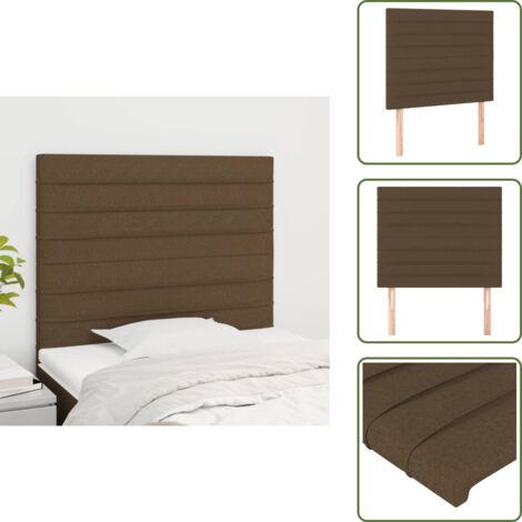 Cabecero de cama tejido - vidaXL Cabecero de cama marrón oscuro 100x5x118/128 cm Tela - Cabecero de cama ajustable