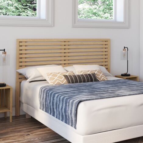 Cabecero de listones de madera clara AVA 160 CM