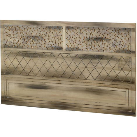 Cabecero De Madera De Álamo Natural, 110X60 Cm