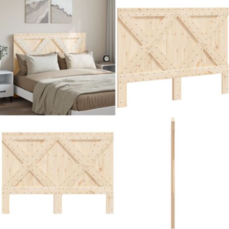 Cabecero de madera maciza de pino 140x104 cm - Madera maciza de pino - Cabecero de cama
