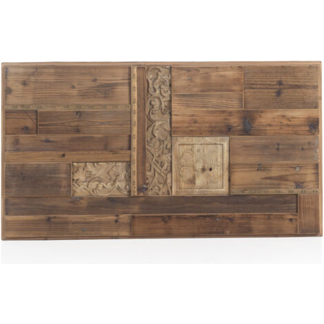 Cabecero De Madera Natural Recuperada 110X60 Cm