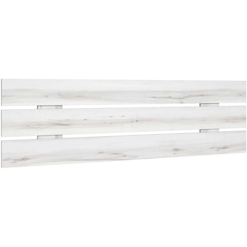 Tête de lit double pour Domtorio Lucca style contemporain de couleur blanc Albo pour lits de 150/135 cm