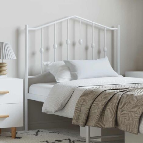 Cabecero de metal blanco 100 cm vidaXL